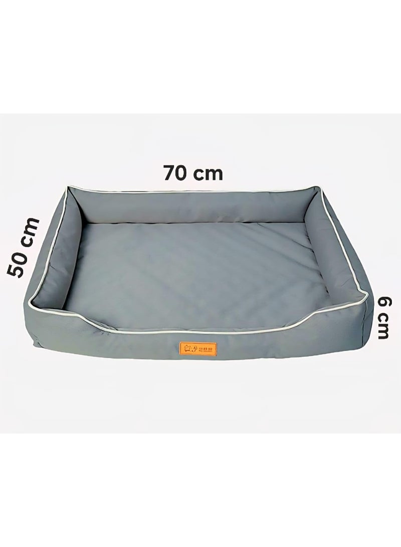 سرير للقطط، مقاوم للماء، مناسب للقطط الصغيرة والمتوسطة والكبيرة، سرير للقطط المنزلية، ناعم ومريح، سرير متعدد الوظائف للحيوانات الأليفة للنوم، قاعدة مانعة للانزلاق قابلة للغسل (رمادي - كبير) - Image 2